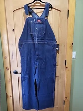 Dickies Bibs Overalls Mens 48 X 30 Blue Denim NEW NWT Work Farm
