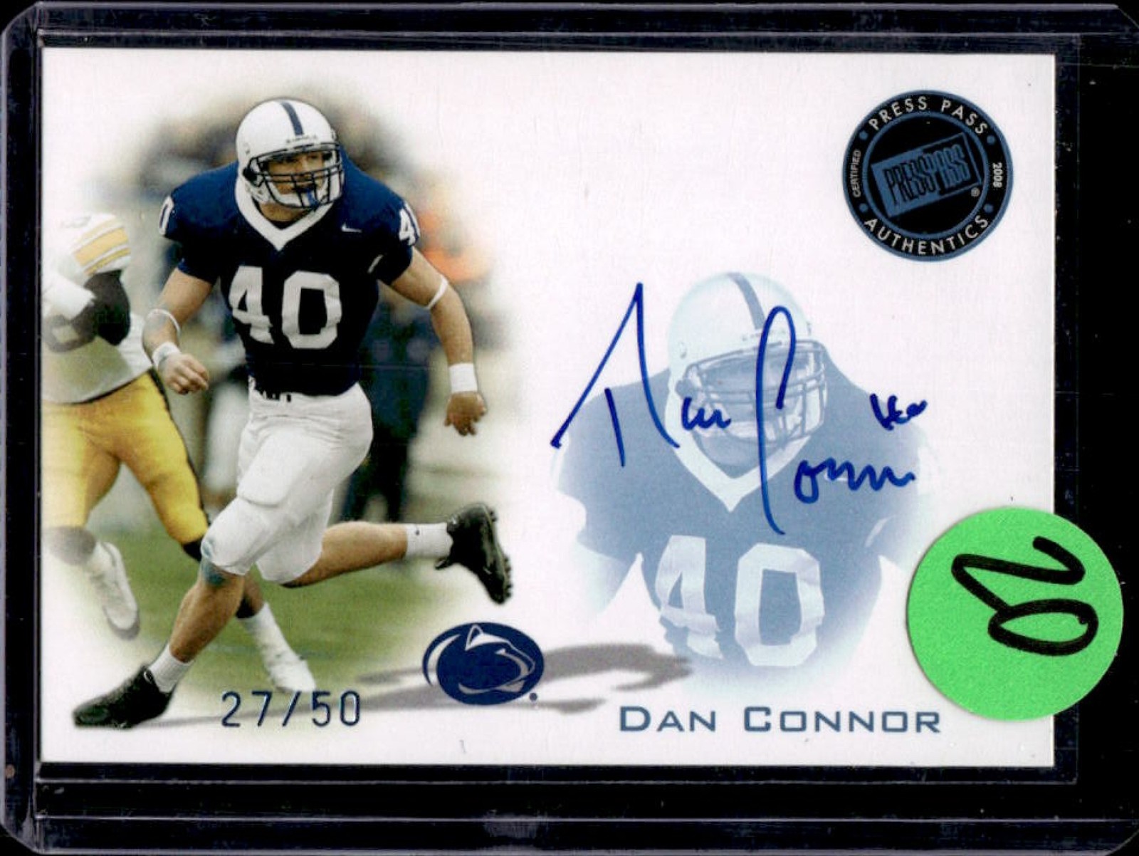 Dan Connor Press Pass Autographs #PPSDC Blue