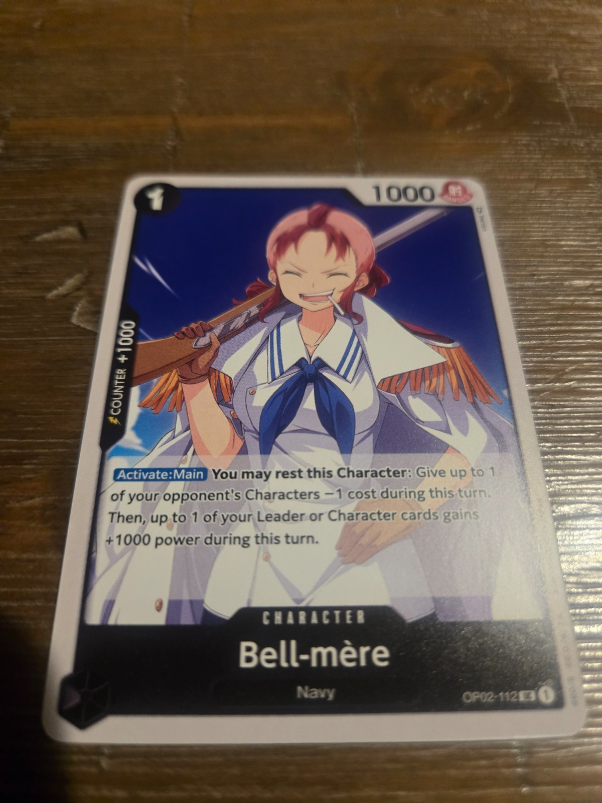 Bell-mere OP02-112 Paramount War Regular,collectible card from the One Piece CCG