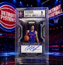 2021-22 Cade Cunningham RC Auto BGS 9 Panini Prizm Rookie Penmanship Pistons 🔥