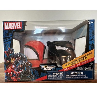 Marvel Spider-Man & Black Panther Helmet Hedz Friction Vehicles 2
