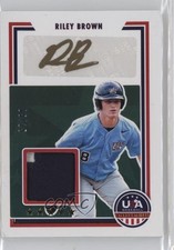 2022 USA Baseball Stars & Stripes Signatures Prime 5/15 Riley Brown Auto 4at
