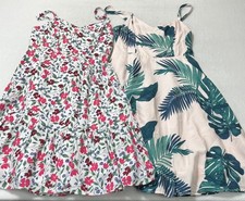 Lot Of 2-Old Navy Dresses Floral/Palms Lined Cami  Women’s XS