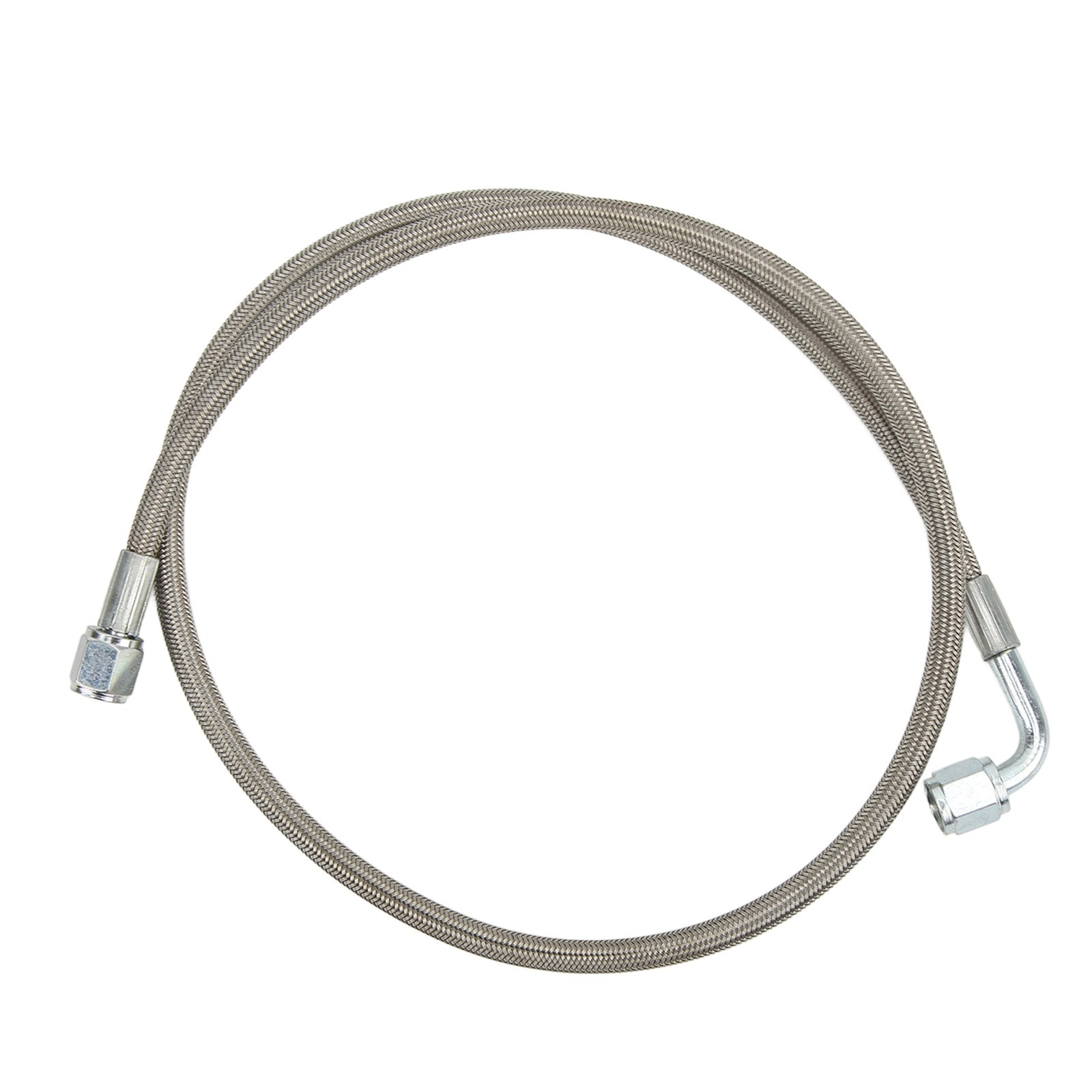 Car Oil Feed Line 4AN 90 Degree Stainless Steel Oil Feed Tube Pipe Hose(36