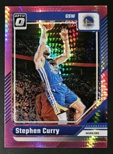 Stephen Curry 2024-25 Donruss Optic HYPER PINK PRIZM Parallel Insert Card no.155