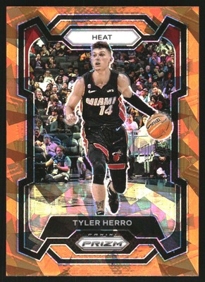 2023-24 Panini Prizm Prizms Orange Ice #32 Tyler Herro