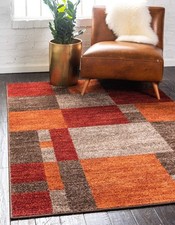 Unique Loom Autumn Collection Modern Contemporary Casual Abstract Area Rug, 5' 3