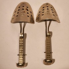 Vintage EKCO Hammered Metal Adjustable Shoe Stretcher Shapers Pair 1950s