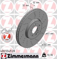 2X Bremsscheibe Coat Z Zimmermann 400.5549.20 FüR Mercedes Cla C118 Gla H247 Glb