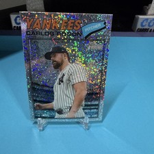 Carlos Rodon 2026 Topps Heritage Chrome Silver Speckle Parallel NY Yankees #385