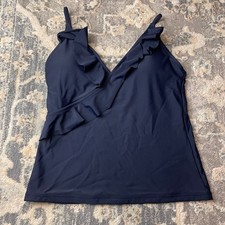 Ruffle Tankini Top For Women Navy