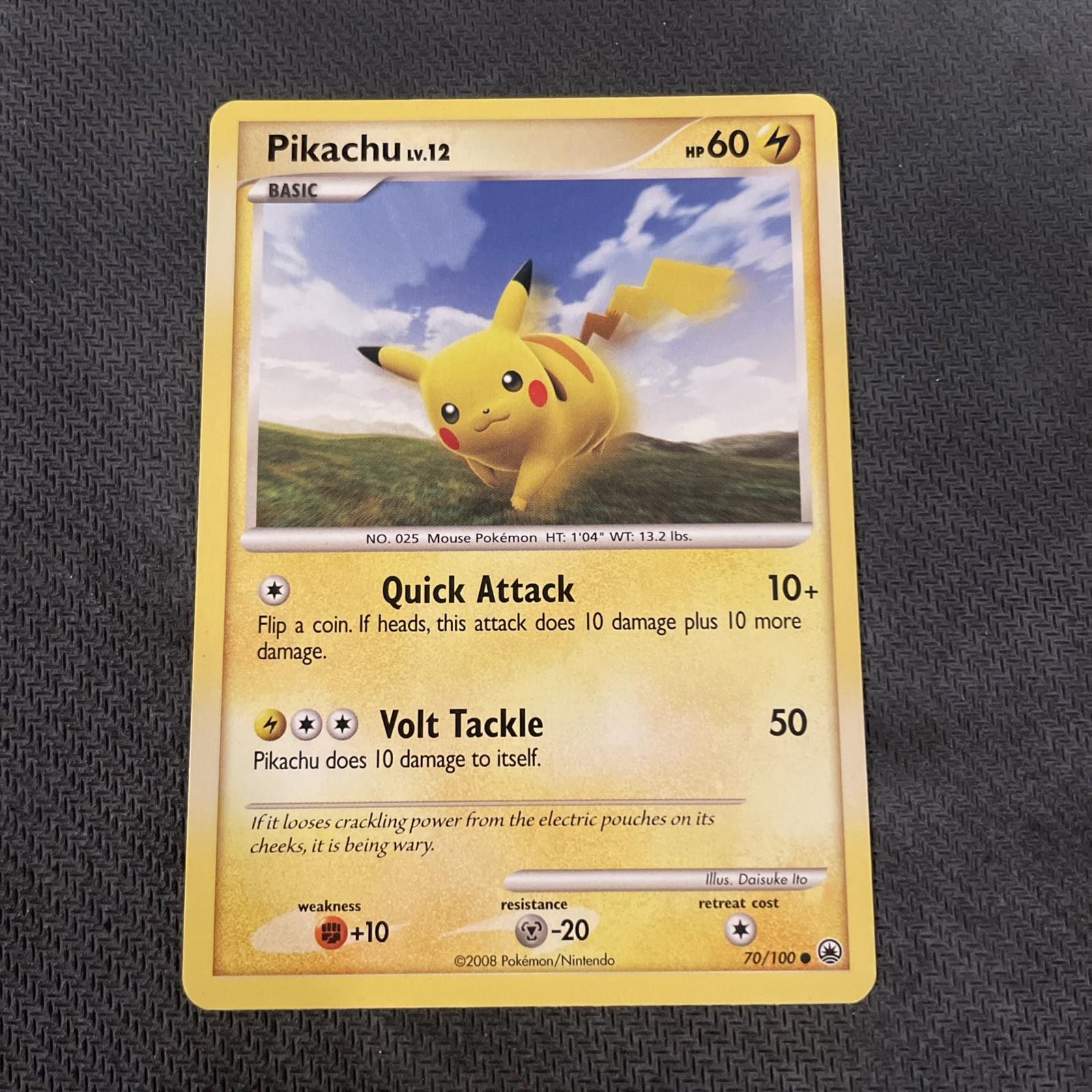 Pikachu 70/100 Pokemon Majestic Dawn Common 2008 LP