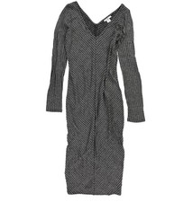 bar III Womens Ribbed Bodycon Dress, Metallic, Medium