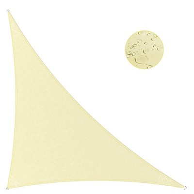 Wasserfestes Dreiecks-Sonnensegel, 4 × 4 × 5,7 m, hellgelb