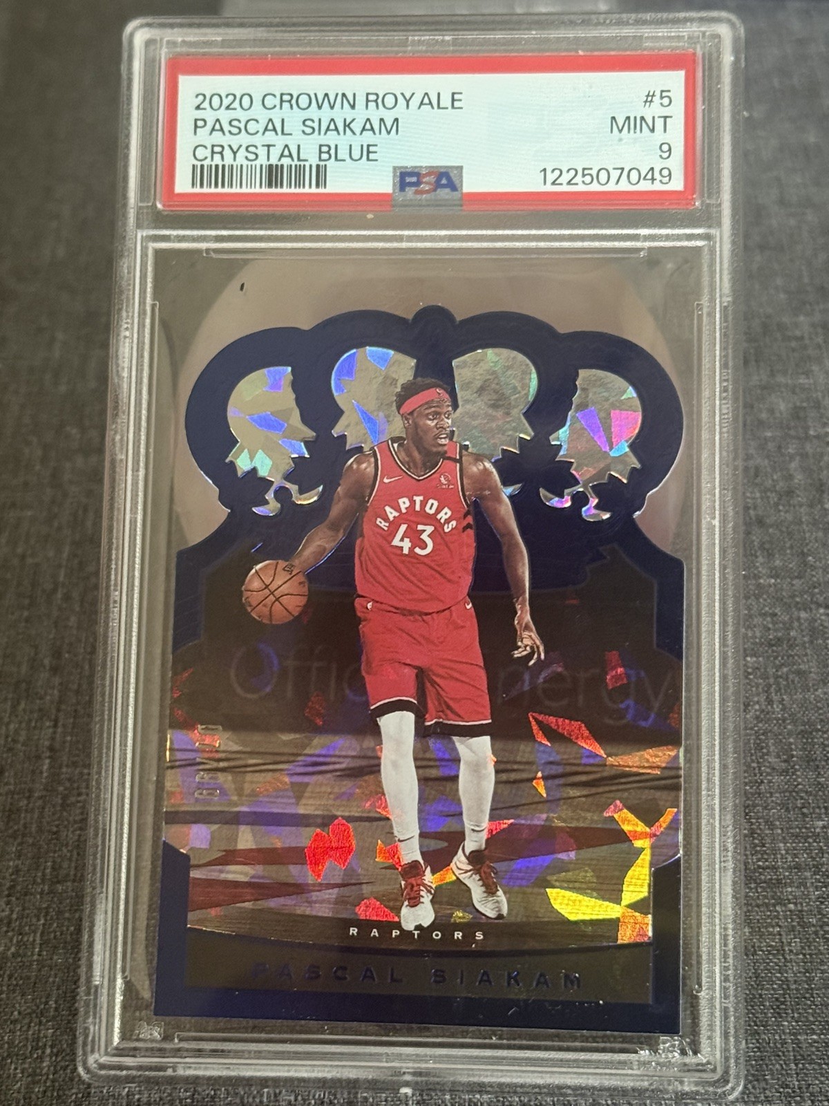 2020 Crown Royal Pascal Siakam Crystal Blue  /99 PSA 9 Mint PSA POP 1   