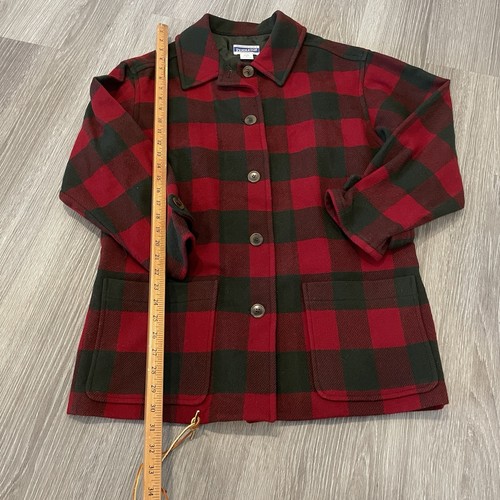 VTG 90s Pendleton Knockabout Plaid Jacket Coat Women's Size M 100% Virgin Wool