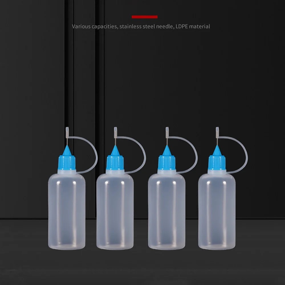 PE Squeezable Oil Applicator Bottles Needle Tip 5-120ml UK