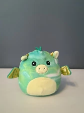 Dexter The Dragon Squishmallow 5" / 12.5cm Soft Green Tie Dye Plush Kellytoys