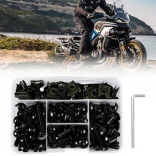195PCS Complete Motorcycle Fairing Bolts Kit Panel Speed Clip Fastener Screw Set