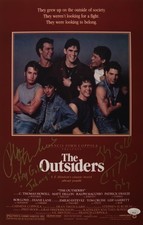 Ralph Macchio & Howell Signed 11x17 The Outsiders "Stay Gold" Red version JSA