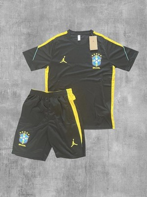Brazil x Jordan Training T-ShirtShort Dri-FIT Strike WM 2026   Schwarz/Gelb