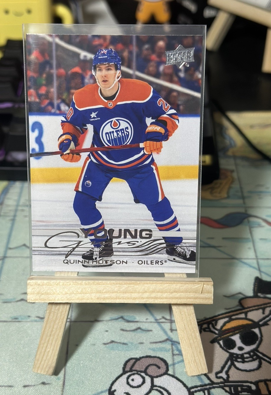 2025-26 UPPER DECK SERIES 1 QUINN HUTSON YOUNG GUNS ROOKIE CARD #224