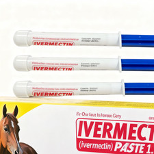 Pferde-Entwurmungsmittel, 3 St&uuml;ck, Apfelgeschmack, Vieh-Hautpflegebalsam, 1,87