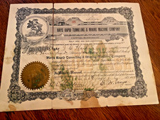 1909 Hays Rapid Tunneling & Mining Machine Certyfikat giełdowy firmy #35 Arizona