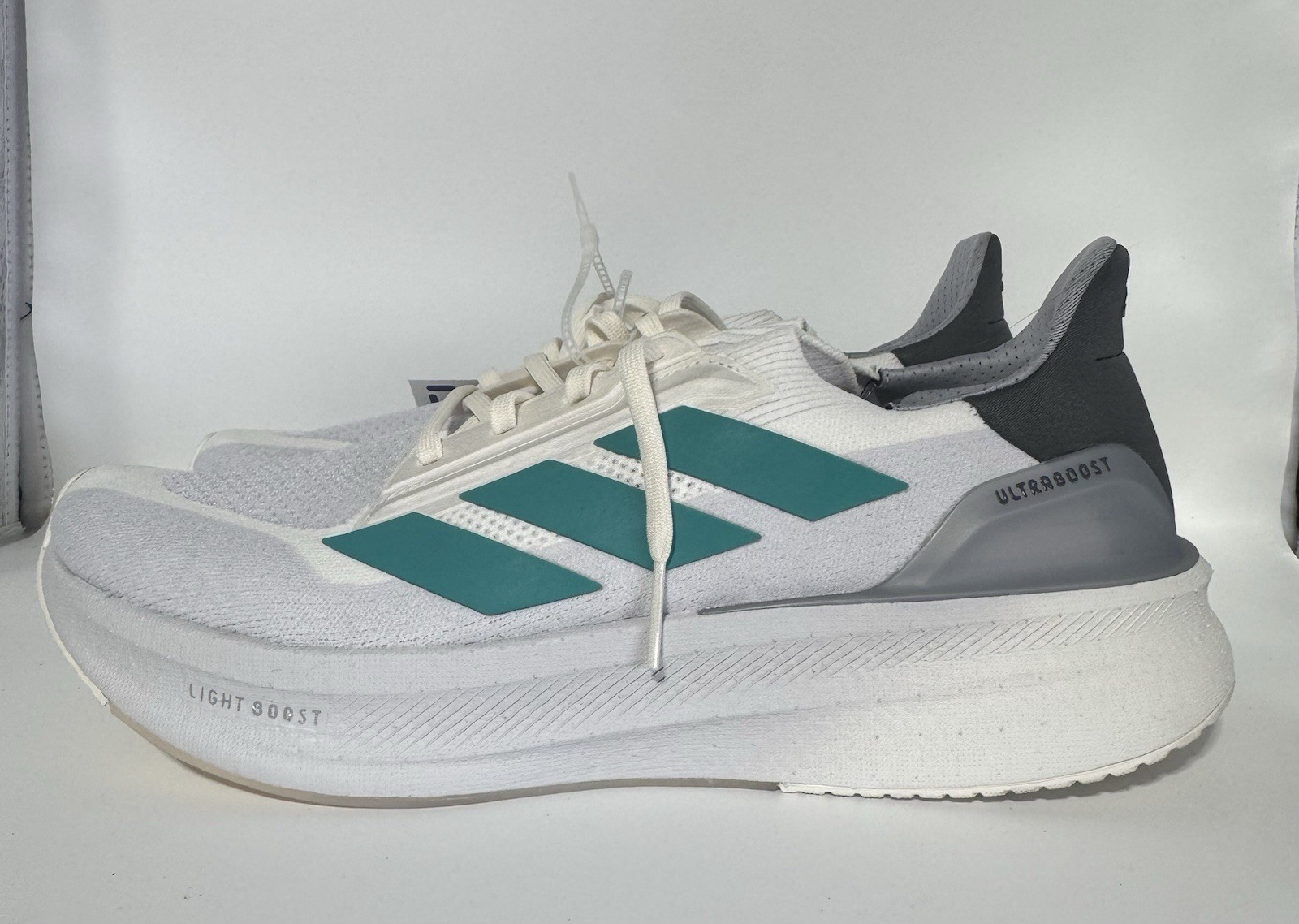 New Adidas Ultraboost 5X Running Shoes Men's 12.5 Core White Pure Teal JI3244 thumbnail 11
