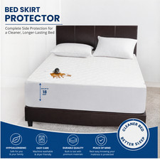Waterproof Mattress Protector Quilted Mattress Pad Cover 18" Deep Fitted Cover