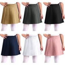Kids Girls Miniskirt Skater Skirt Training Costume A-Line Shows Vacation Beach