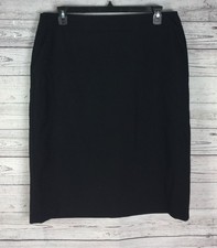 Liz Claiborne Women  s Black Stretch Lined Straight Pencil Skirt Size 16 NWT