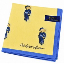 Polo Ralph Lauren Bear Handkerchief Cotton yellow Made in Japan NEW