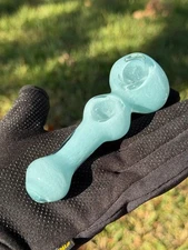 Double Bowl Glass Pipe Smoking Hand Spoon Pipe Tobacco Glass Smoke Pipes Gift