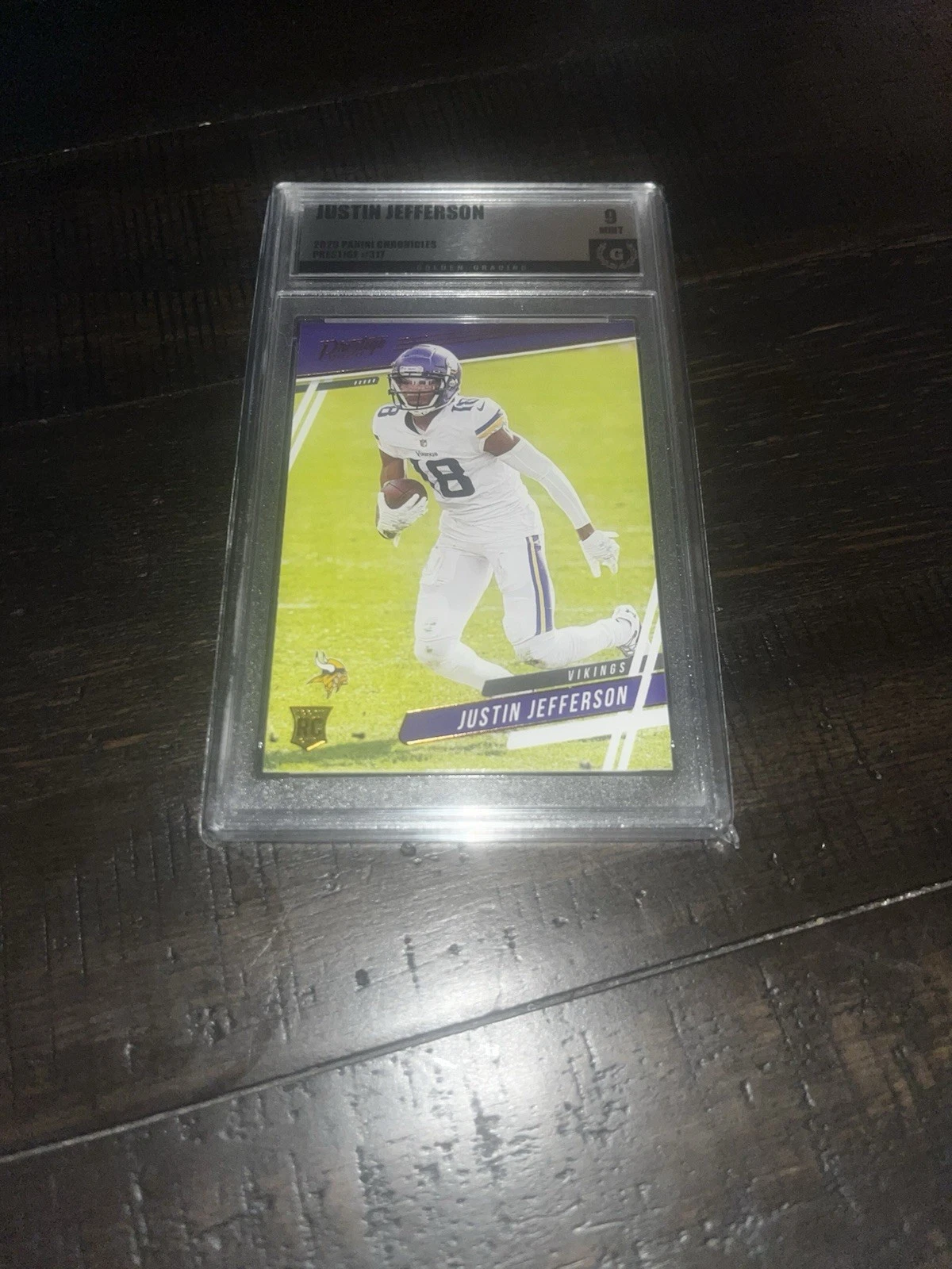 Justin Jefferson Panini Chronicles Prestige #317 Gold Xtra Points