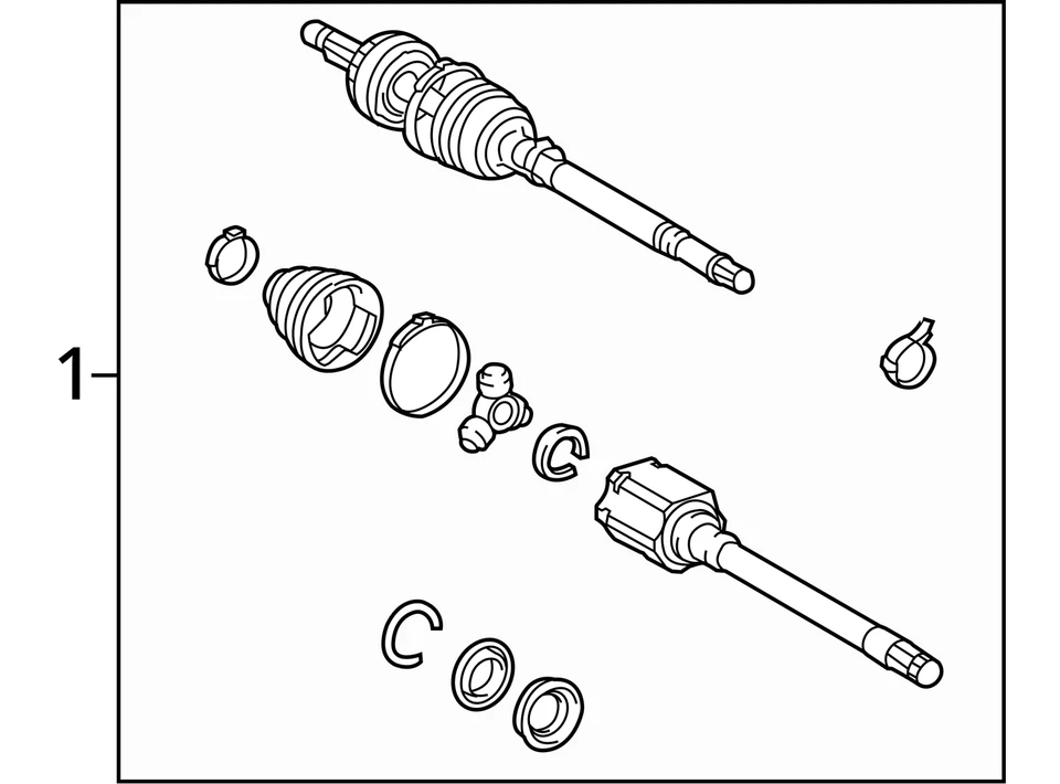 Toyota Highlander 2009-2012 eje pasajero delantero CV C/V TYYHZ Foto 4 de 4