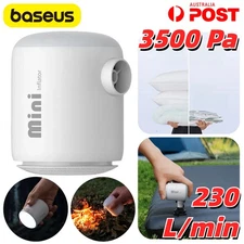 BASEUS Electric Air Pump Night Light Portable Mini Inflator Deflator Camping USB