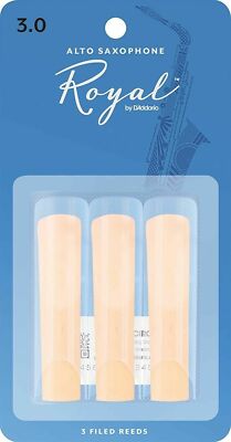 3-pack Rico Royal Alto Saxophone Reeds Strength 3.0
