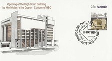 Australia 1980 Opening of High Court by Queen Elizabeth II PM Melbourne 3000 FDC