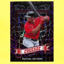 2021 Panini Chronicles Rafael Devers Crusade Purple Velocity Card Red Sox 