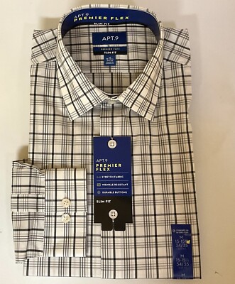 APT. 9 Premier Flex Men s Shirt Slim Fit  Stretch. 15-15.5 (34/35). Wrinkle Free