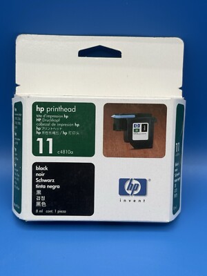 GENUINE HP #11 BLACK PRINTHEAD C4810A DESIGNJET 500 800 EXPIRED 2004 READ