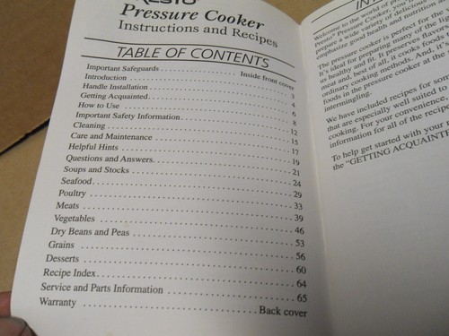Presto Pressure Cooker 4 qt Instructions & Recipes Book Only - Picture 4 of 10