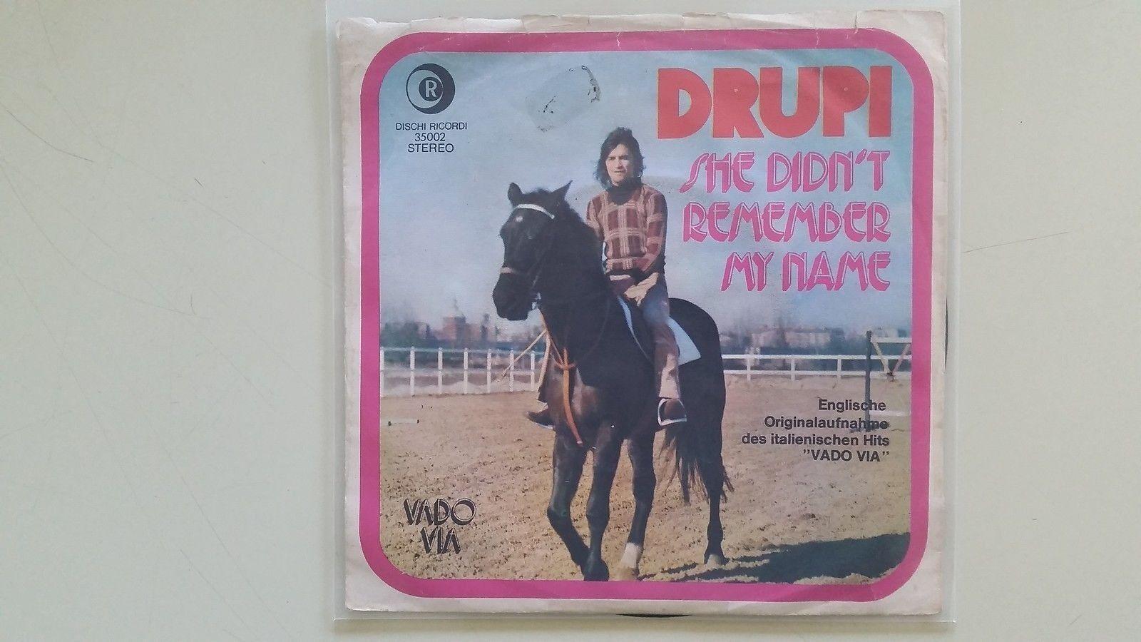 7"" Single Vinyl Drupi - She didn't remember my name SUNG IN ENGLISH (Vado via)