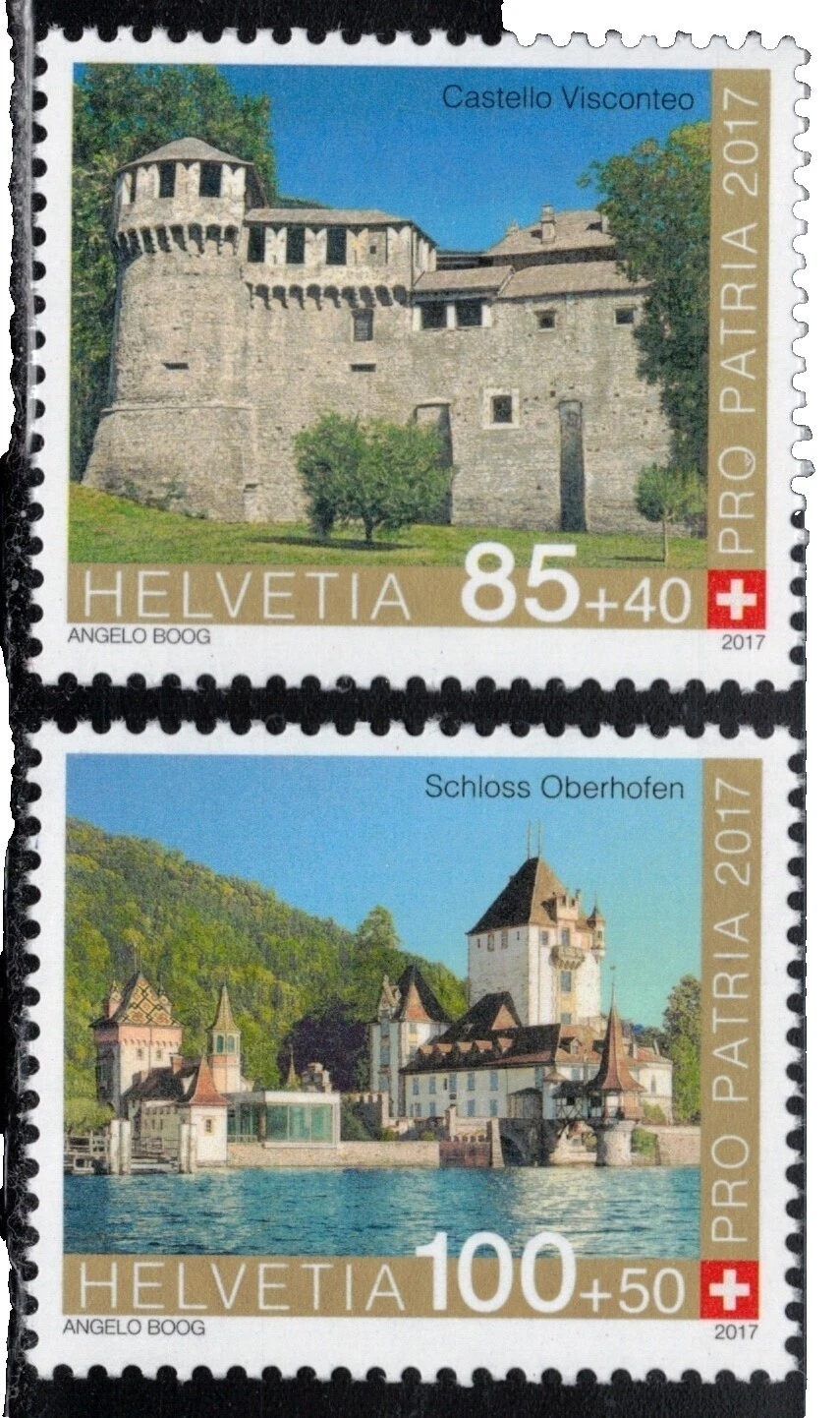 Estampillas postales de arquitectura Swiss semi -