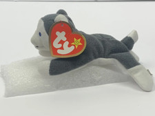 Ty Teenie Beanie Baby "Nook the Husky", 4 in., w/Errors, Rare, Happy Meal Toy