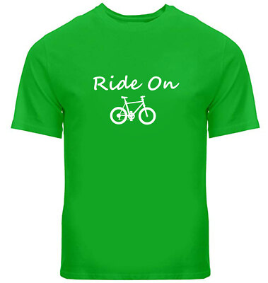 Ride Bicycle Men/Unisex T-Shirt Graphic Tee Sarcastic Novelty Funny Cycling Bike