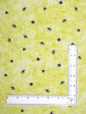 Bumble Bee Toss Fabric By The Yard Lemon Yellow Cotton Timeless Treasures CD2460
