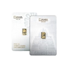 DAMA Gold 1 gram pure Gold Bar pre-columbian Frog Design Colombian Gold 5784.94 per troy oz