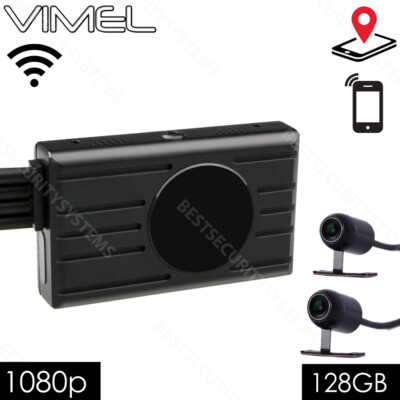 Vimel Motorbike Dual 128GB Compact Camera WIFI GPS 1080p Vehicle Super Capacitor